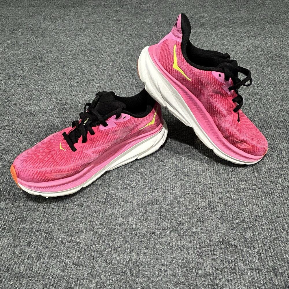 Hoka Clifton 9 Pink Women Size 6B Running Shoes Sneaker Athletic Cross Training - Picture 7 of 8